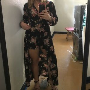 Rue21 floral romper/duster SZ L
